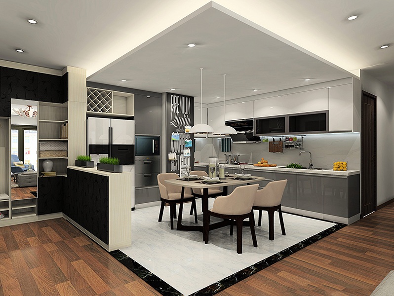 thi công nội thất phòng bếp Phan Rang