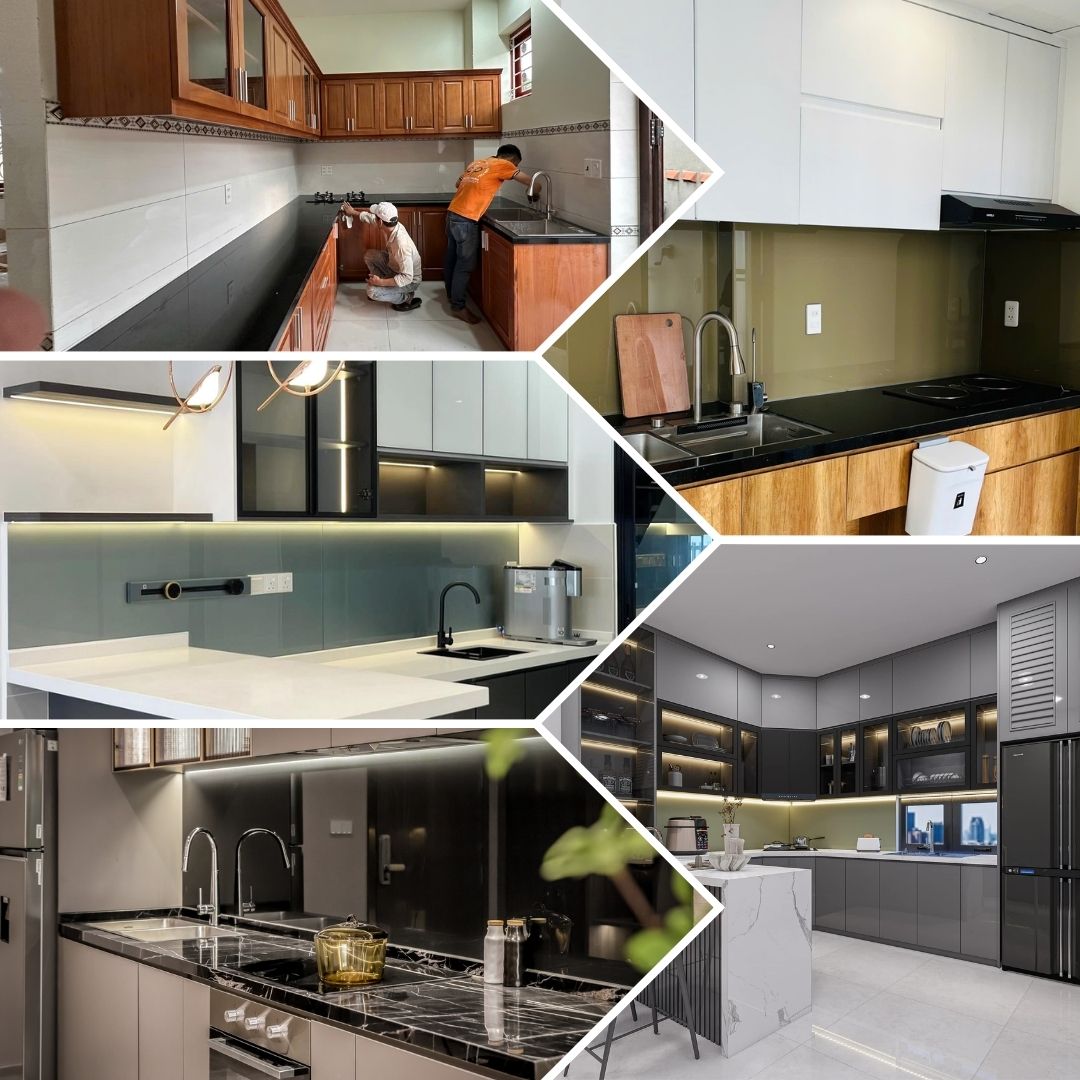 thi công tủ bếp Phan Rang