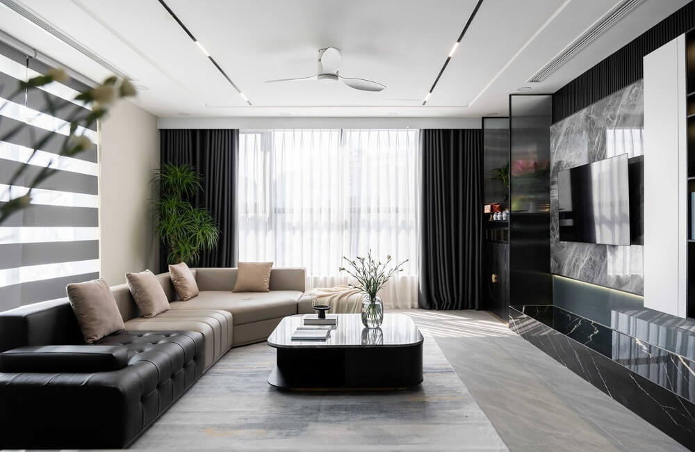 thi công nội thất phòng khách Phan Rang